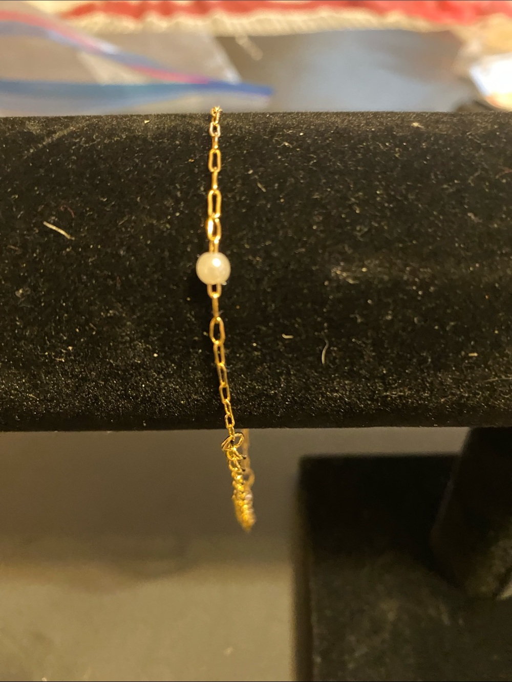 Fashion Jewelry Gold Chain Bracelet with White Pearl
